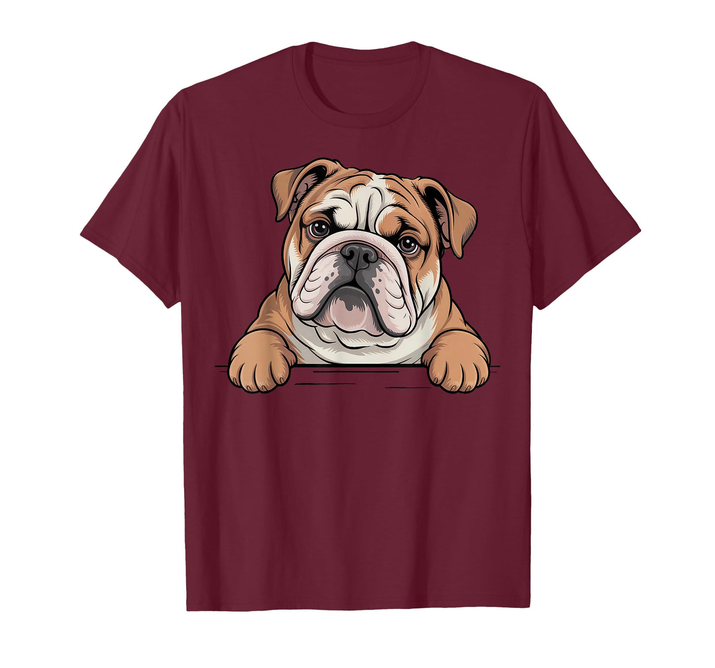 English Bulldog Funny Peeking Pocket Puppy Dog Lover T-Shirt