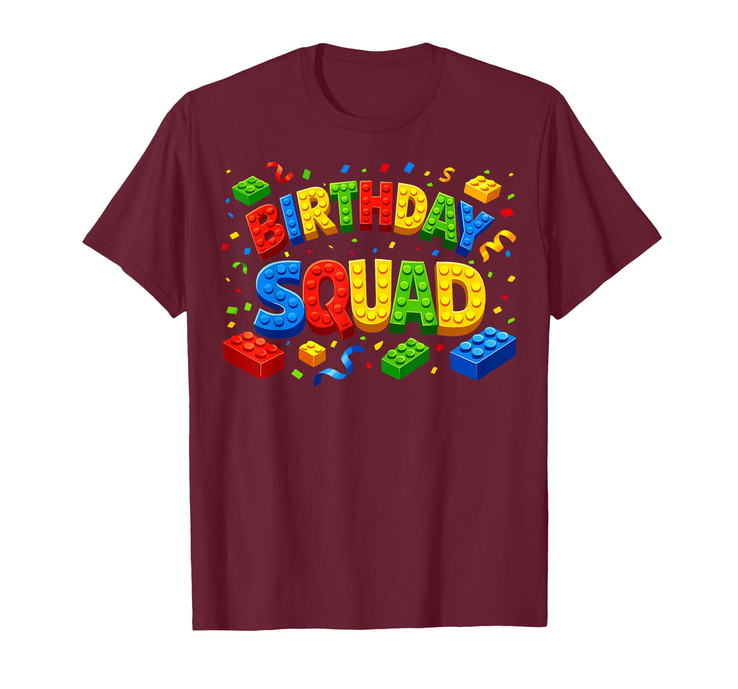 Birthday Squad Playing Bricks Builder Block Building Kids T-Shirt
