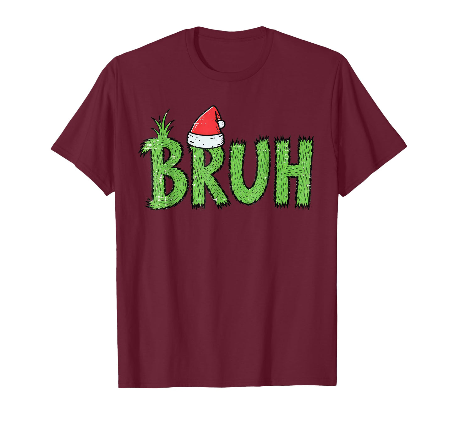 Christmas Bruh Santa Hat Funny Xmas Meme Humor Men Women Kid T-Shirt