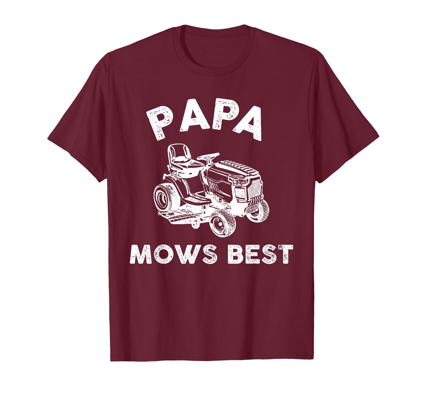 Papa Mows Best Funny Lawn Mower Father's Day Grandpa T-Shirt