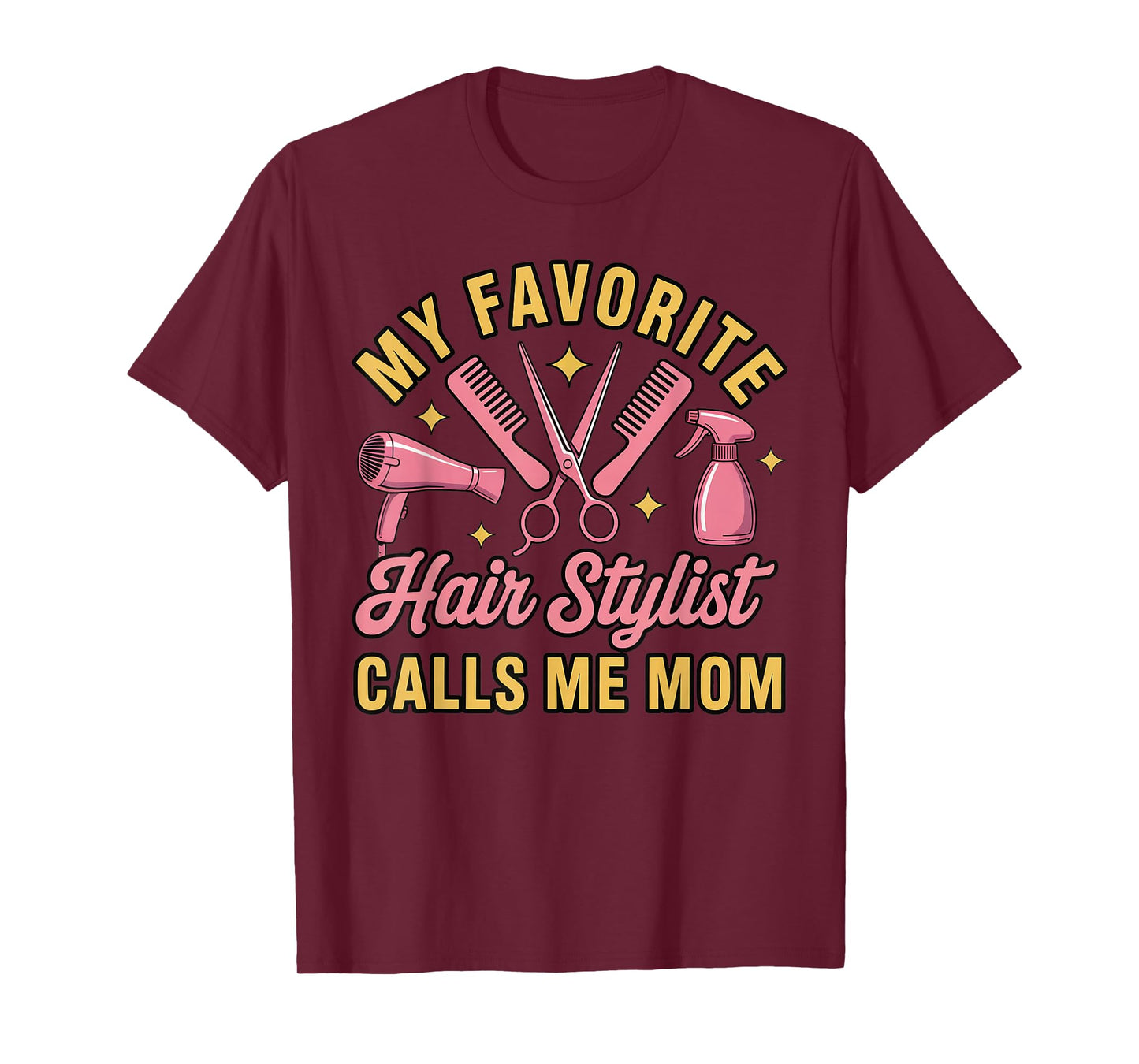 Calls Mom Barber Cosmetology Hair Salon Hairdresser T-Shirt