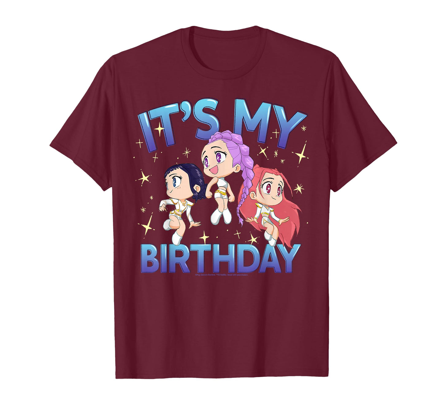 Kpop Demon Hunters It's My Birthday Cute Chibi Group Shot T-Shirt