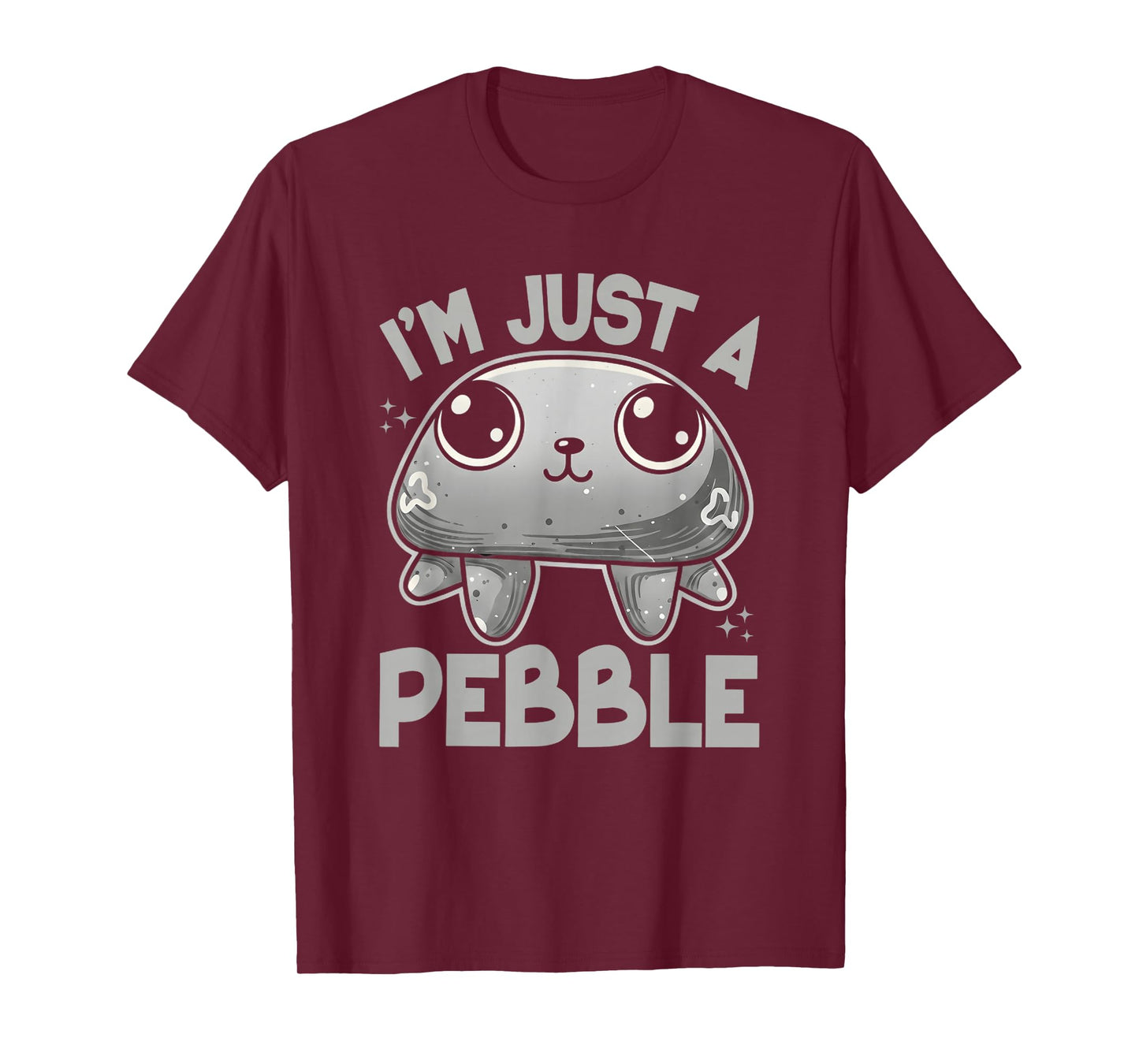 Im Just A Pebble Cute Minimalist Character Humor Design T-Shirt