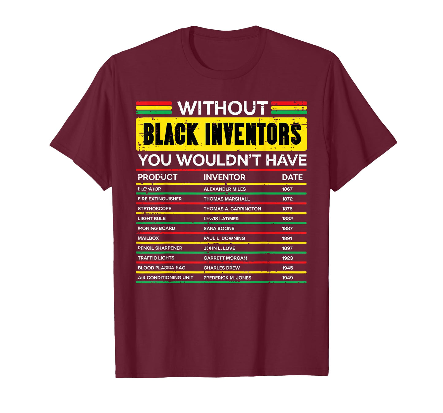 Without Black Inventors History Month African Men Women Kids T-Shirt