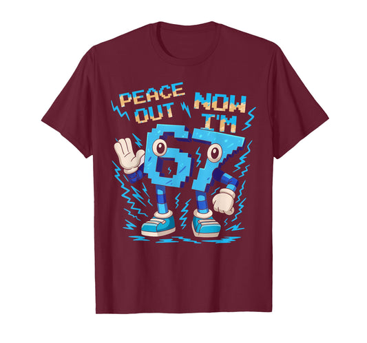 I was 6 Now I'm 7 Six Seven Brainrot 7 Year Old Birthday T-Shirt