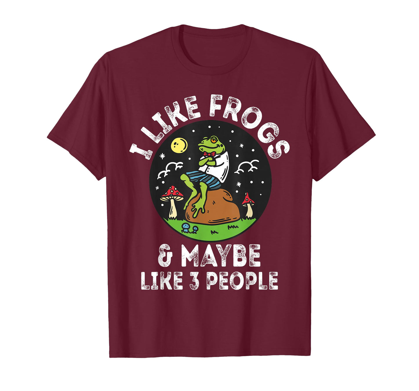 I Like Frogs and Maybe 3 People Frog Lover Retro Vintage Men T-Shirt