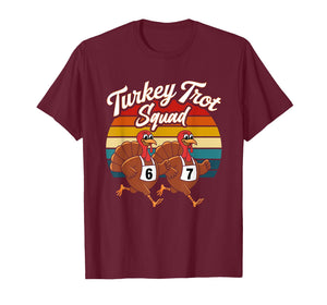 Fun Thanksgiving Turkey Trot Squad Number 6 7 Running Outfit T-Shirt