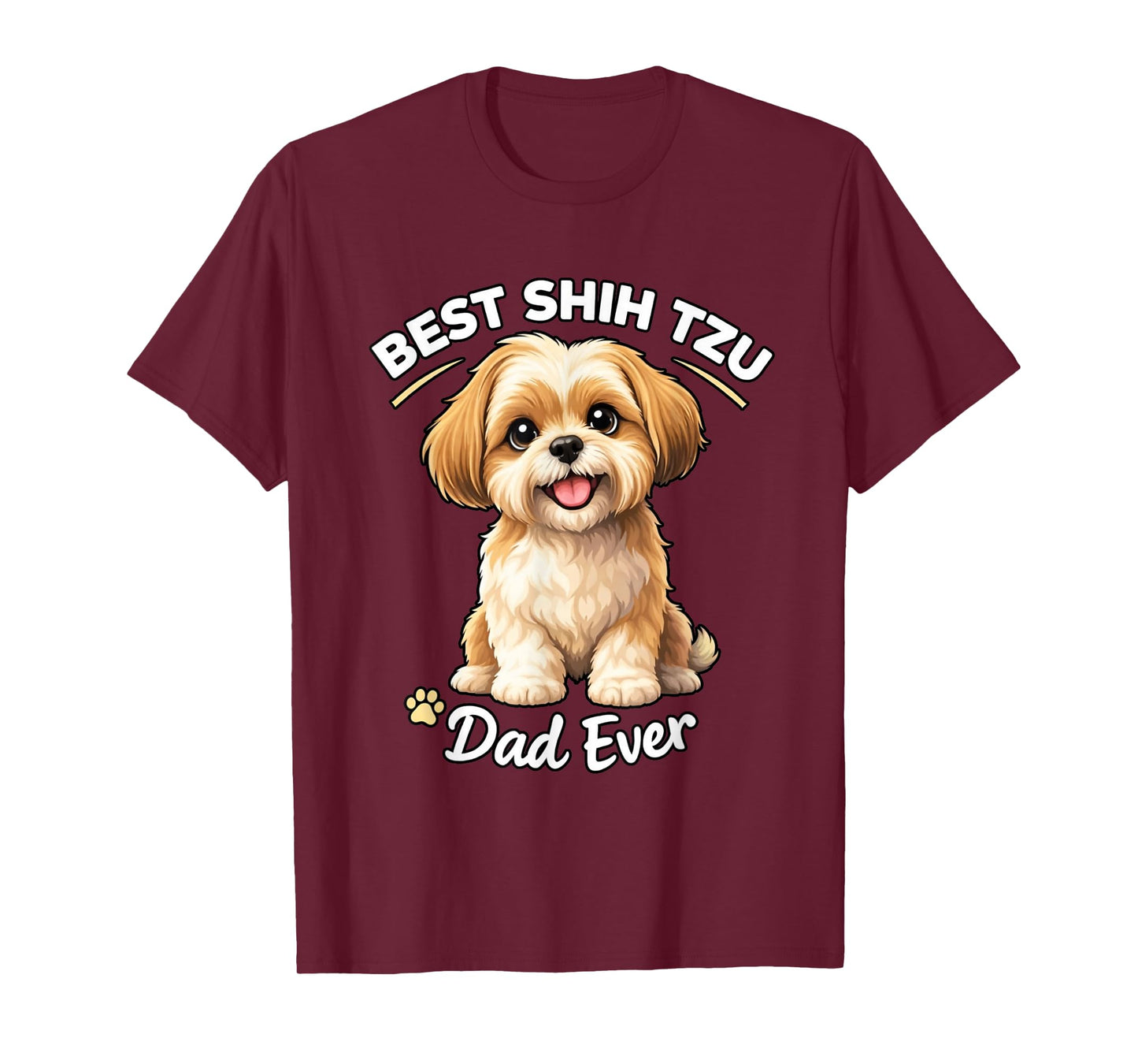 Best Shih Tzu Dad Ever Cute Dog Dad Pride T-Shirt