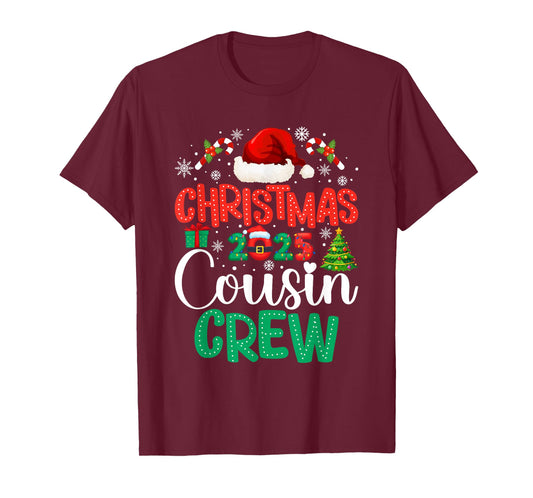 Christmas 2025 Cousin Crew Xmas Funny Matching Family Group T-Shirt