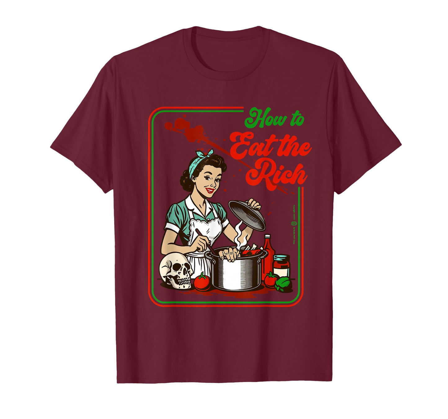 Vintage How to Eat The Rich 1970s T-Shirt