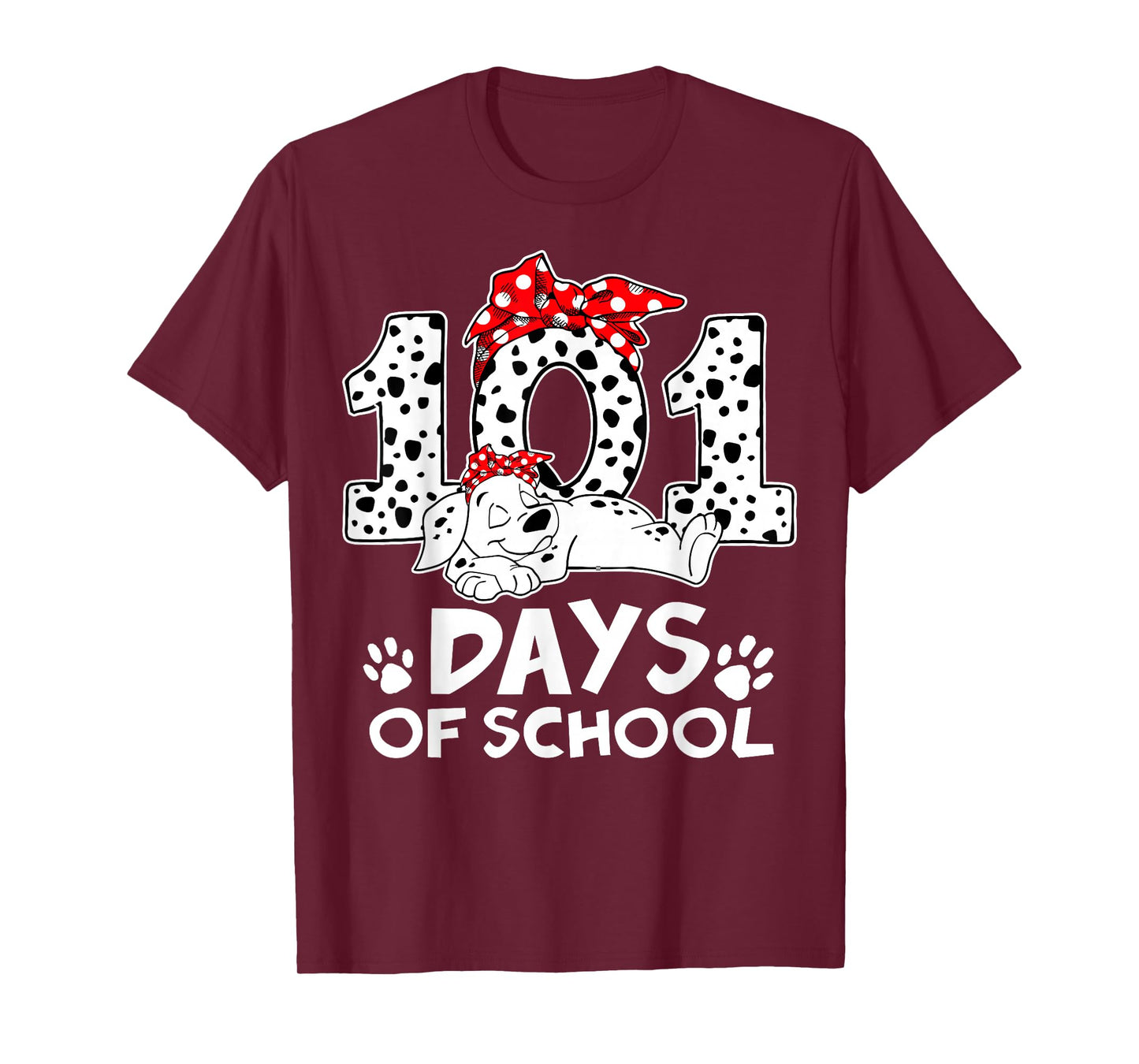 100 Days of School Dalmatian Dog Teachers Boys Girls Kids T-Shirt