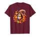 Autumn Squirrel Woodland Pet Fall Leaf Acorns Thanksgiving T-Shirt