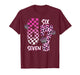 Pink Checker Leopard 6 7 Funny Six Seven Meme Girl Women T-Shirt