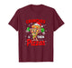 Crunches Then Pizzas Xmas Santa Pizza Weightlifting Gym T-Shirt