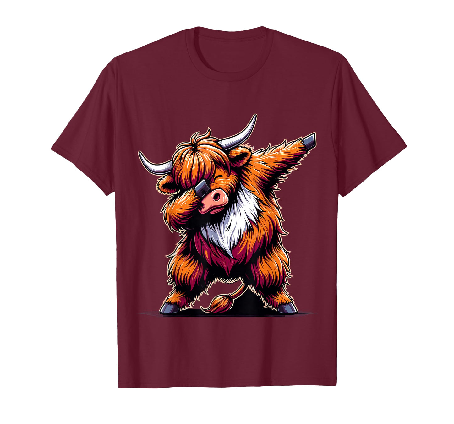 Dabbing Highland Cow Scottish Highland Cattle T-Shirt