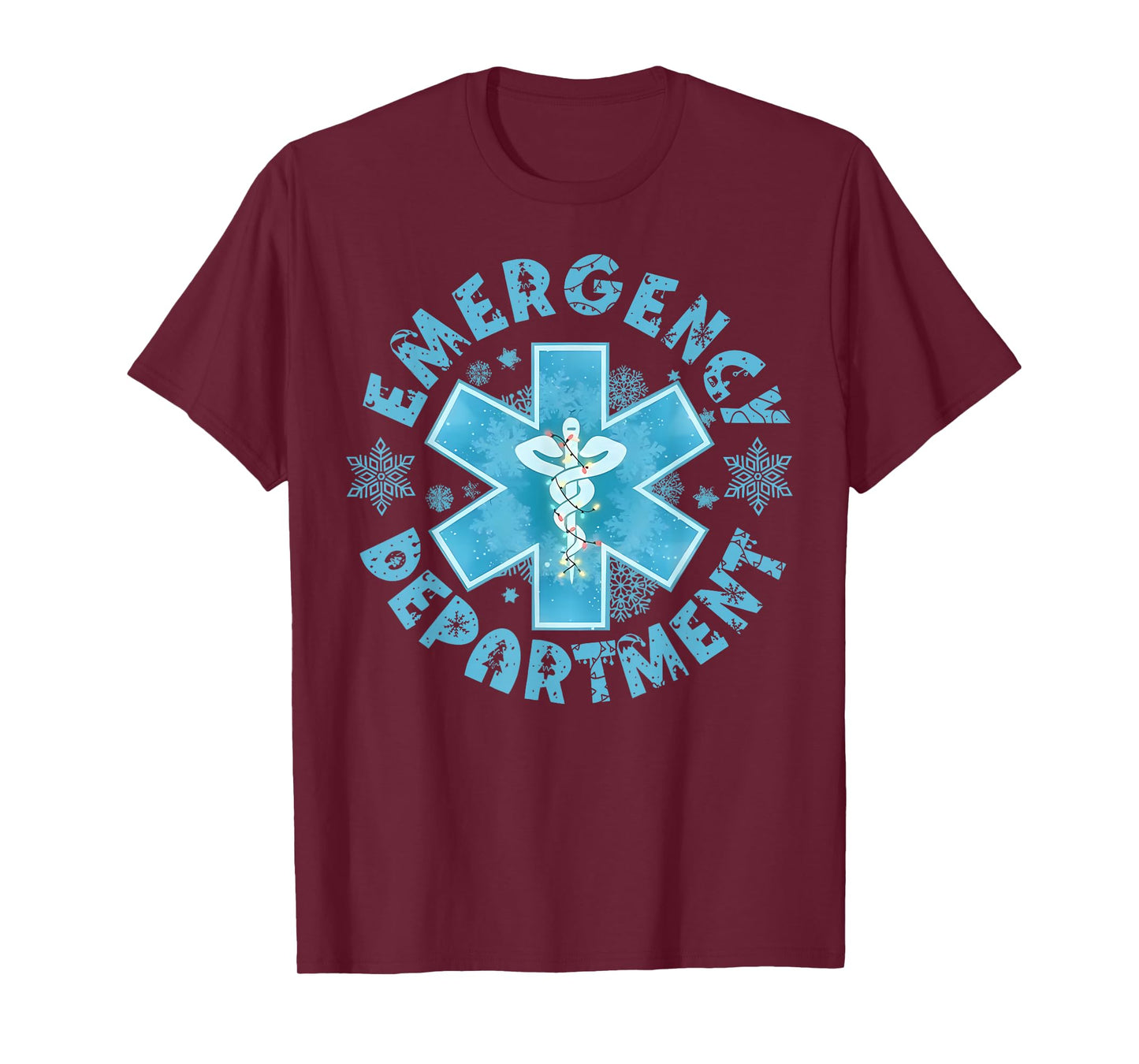 Snowflake Emergency Department Winter ER ED Nurse Christmas T-Shirt