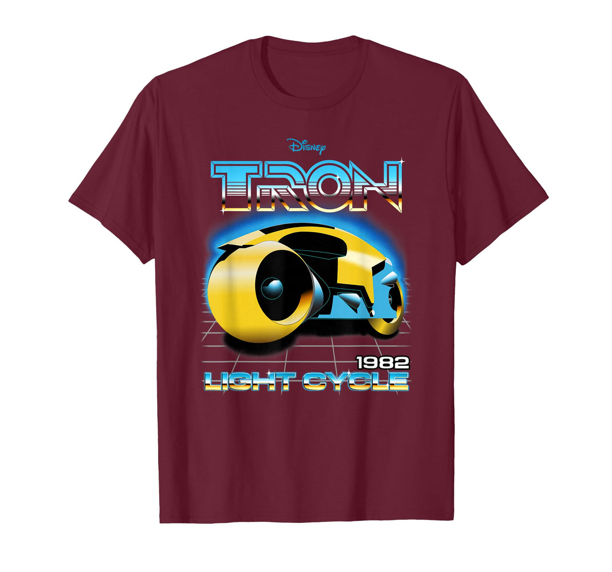 Disney Tron Light Cycle 1982 Futuristic Poster T-Shirt