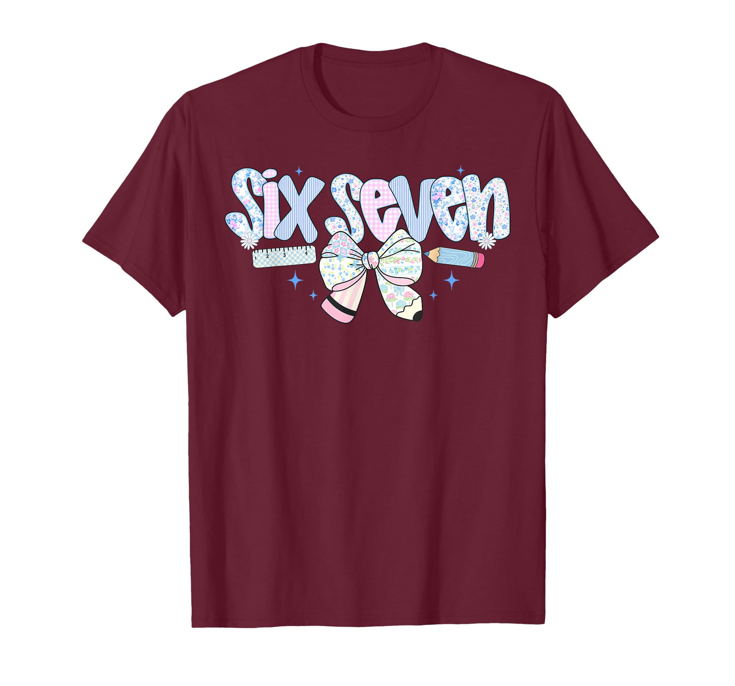 Funny Six Seven 6 7 Meme 67 Teacher Shirt for Women Girl T-Shirt