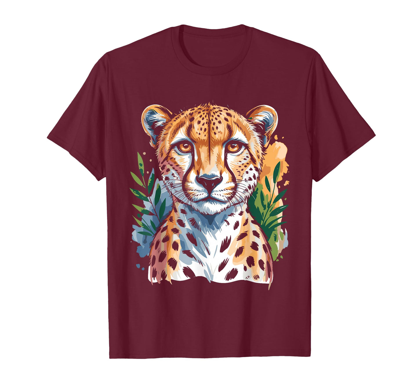 Watercolor Cheetah Face T-Shirt