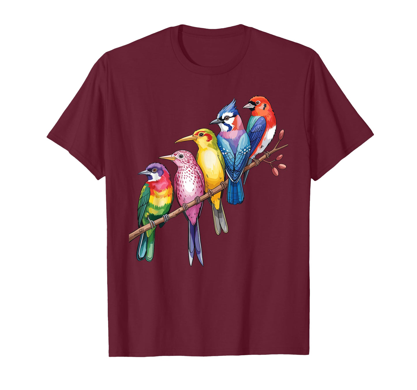 Cute Bird Art for Men Women Nerd Birdwatcher Bird Watching T-Shirt