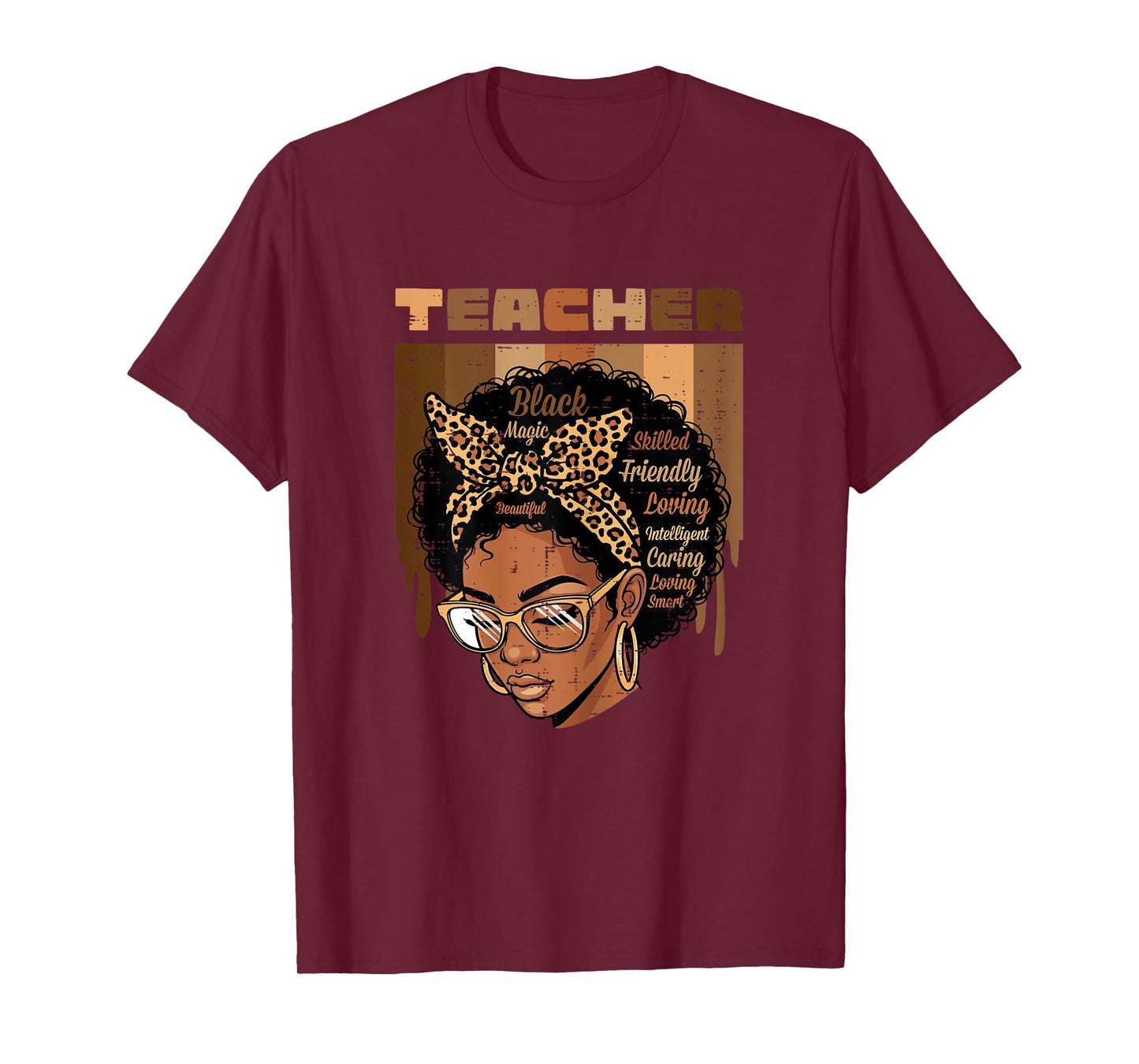 Black History Teacher Afro Woman African American Women T-Shirt