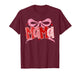 Valentine Mama Coquette Leoaprd Bow Mom Mother Women T-Shirt