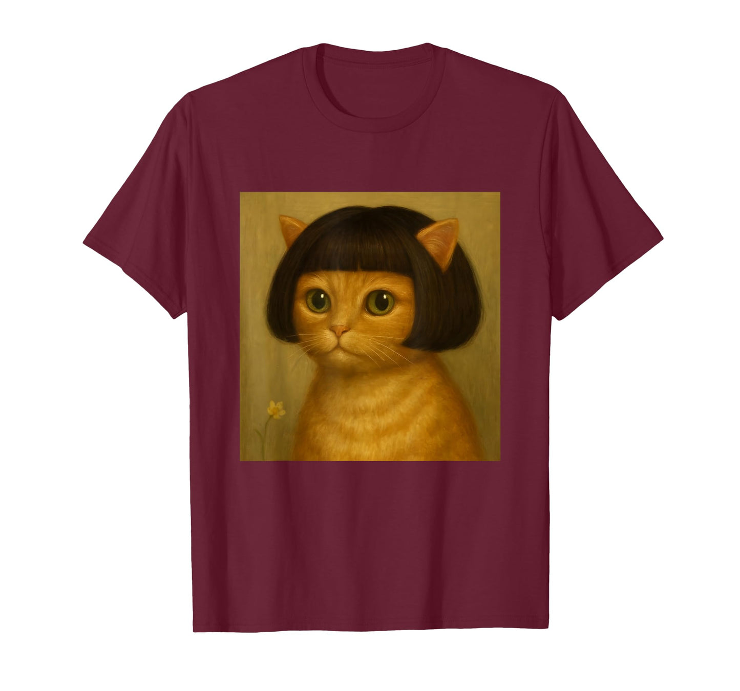 Funny Cat Bob Haircut Viral Meme T-Shirt