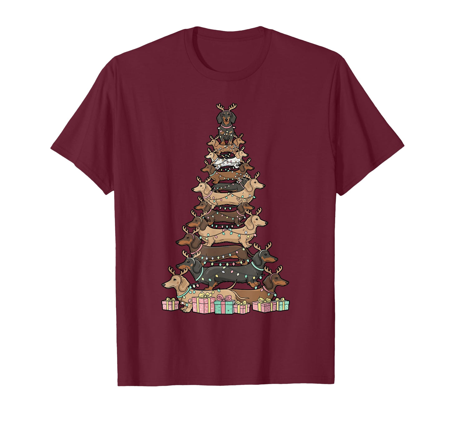 Dachshund Dog Christmas Outfit, Dachshund Christmas Tree T-Shirt