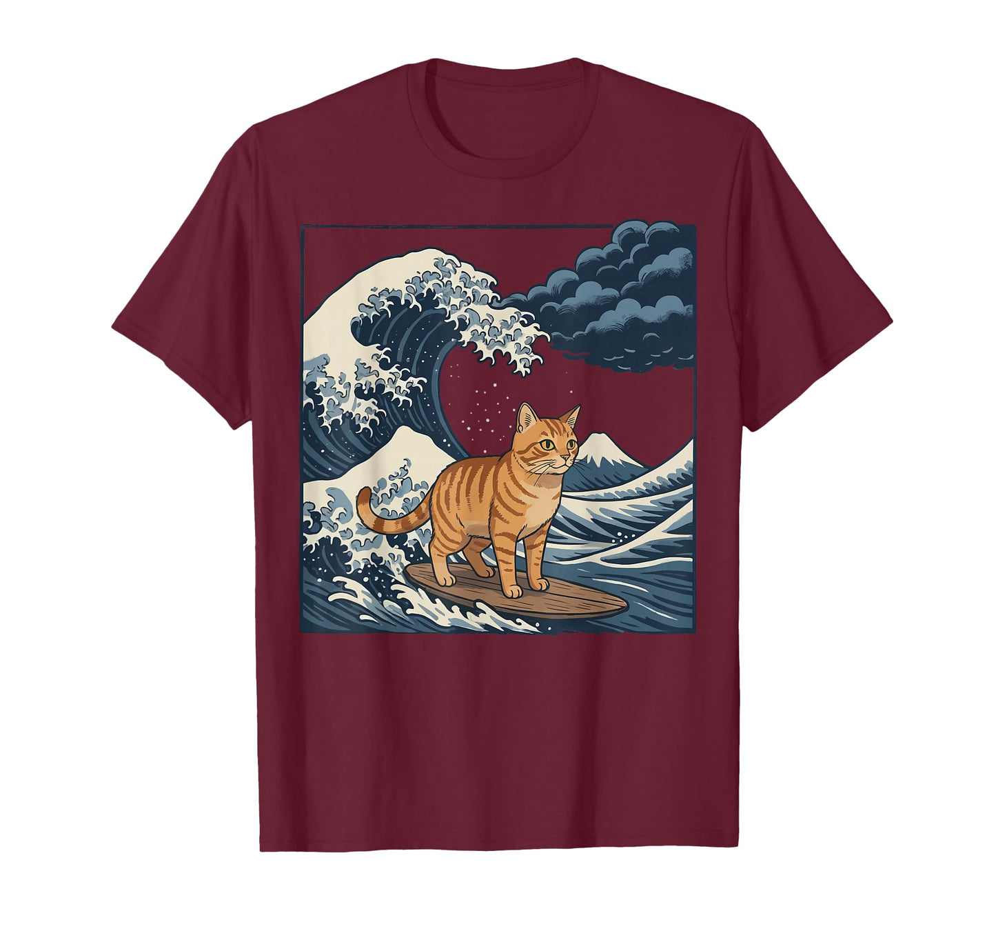 Cat Surfing Japanese T-Shirt