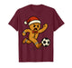 Gingerbread Soccer Player Funny Christmas Kids Boys T-Shirt