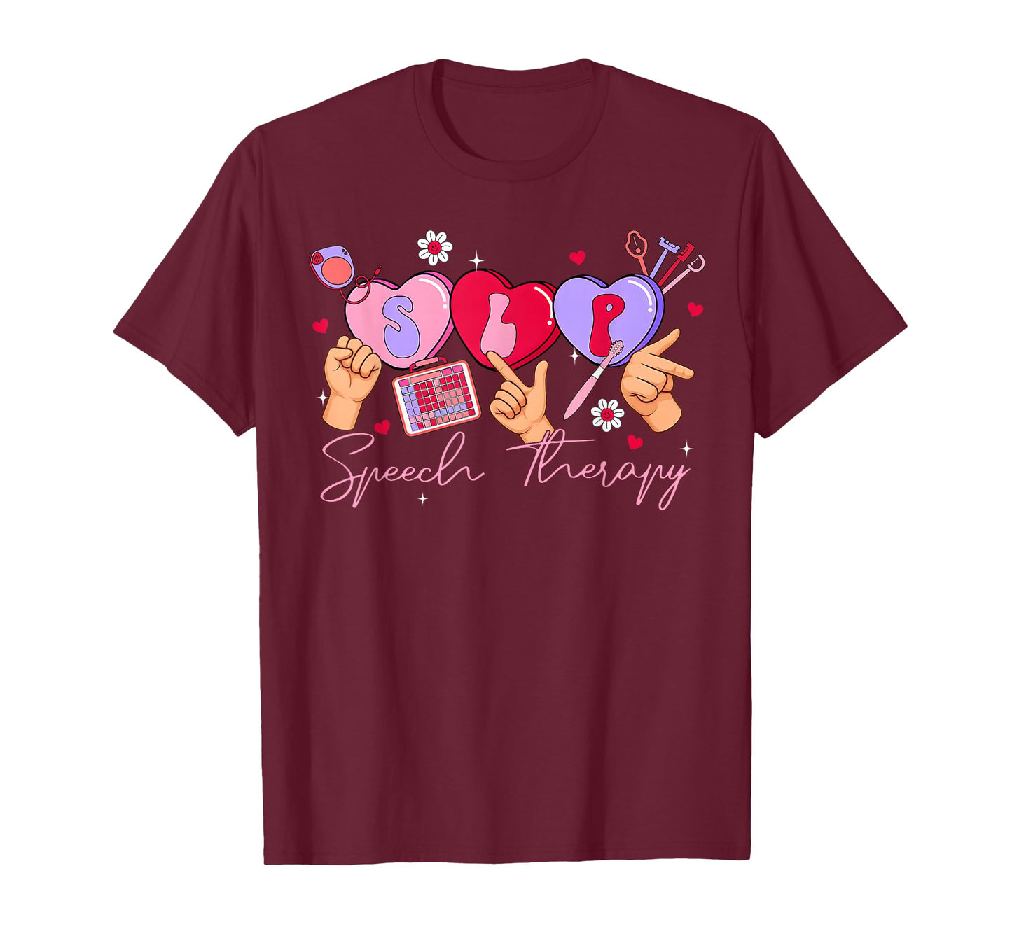 Valentine SLP Speech Language Pathologist Student Teacher T-Shirt
