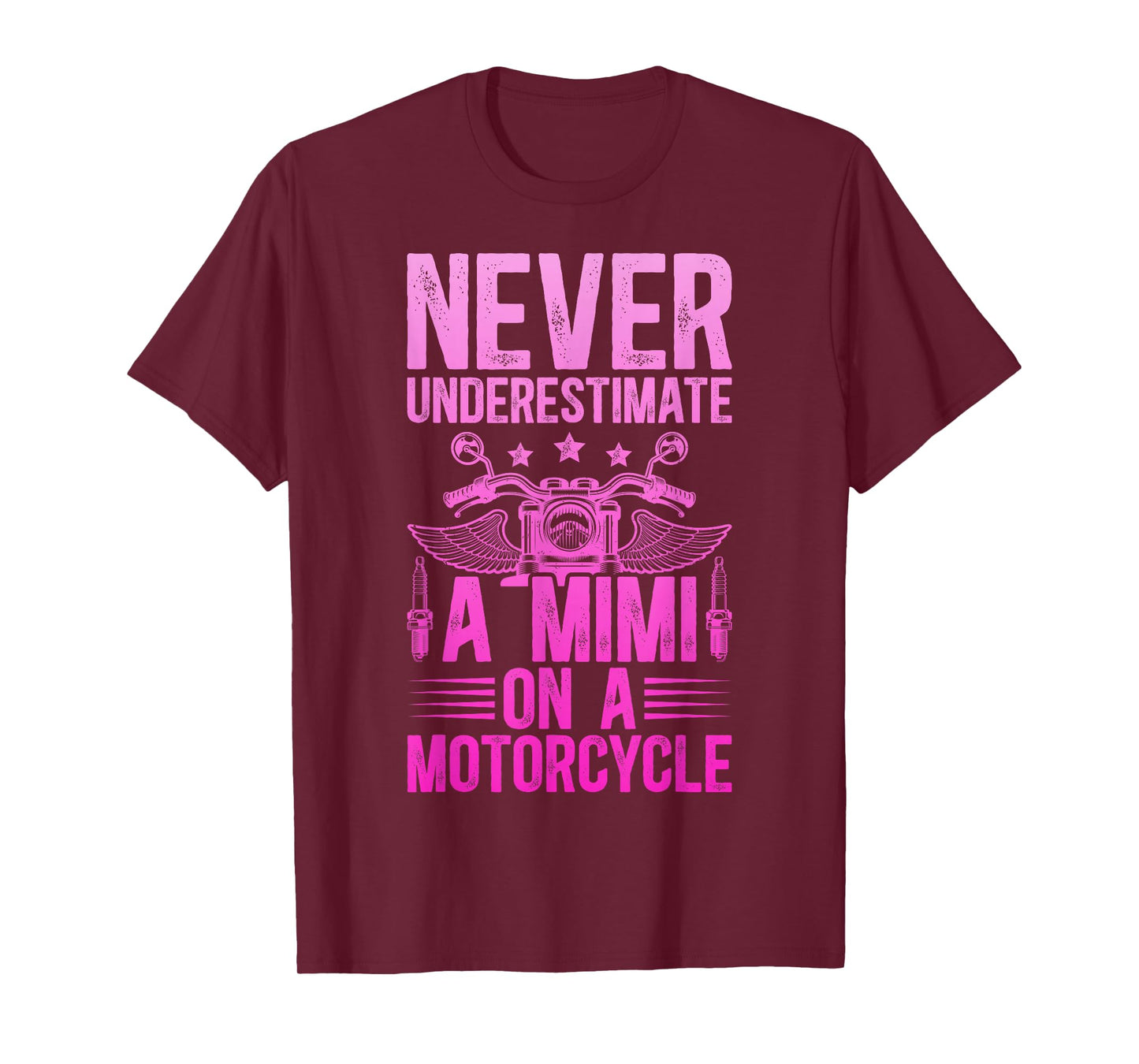 Mimi On A Motorcycle Rider Mimi Grandma Biker Mimi T-Shirt