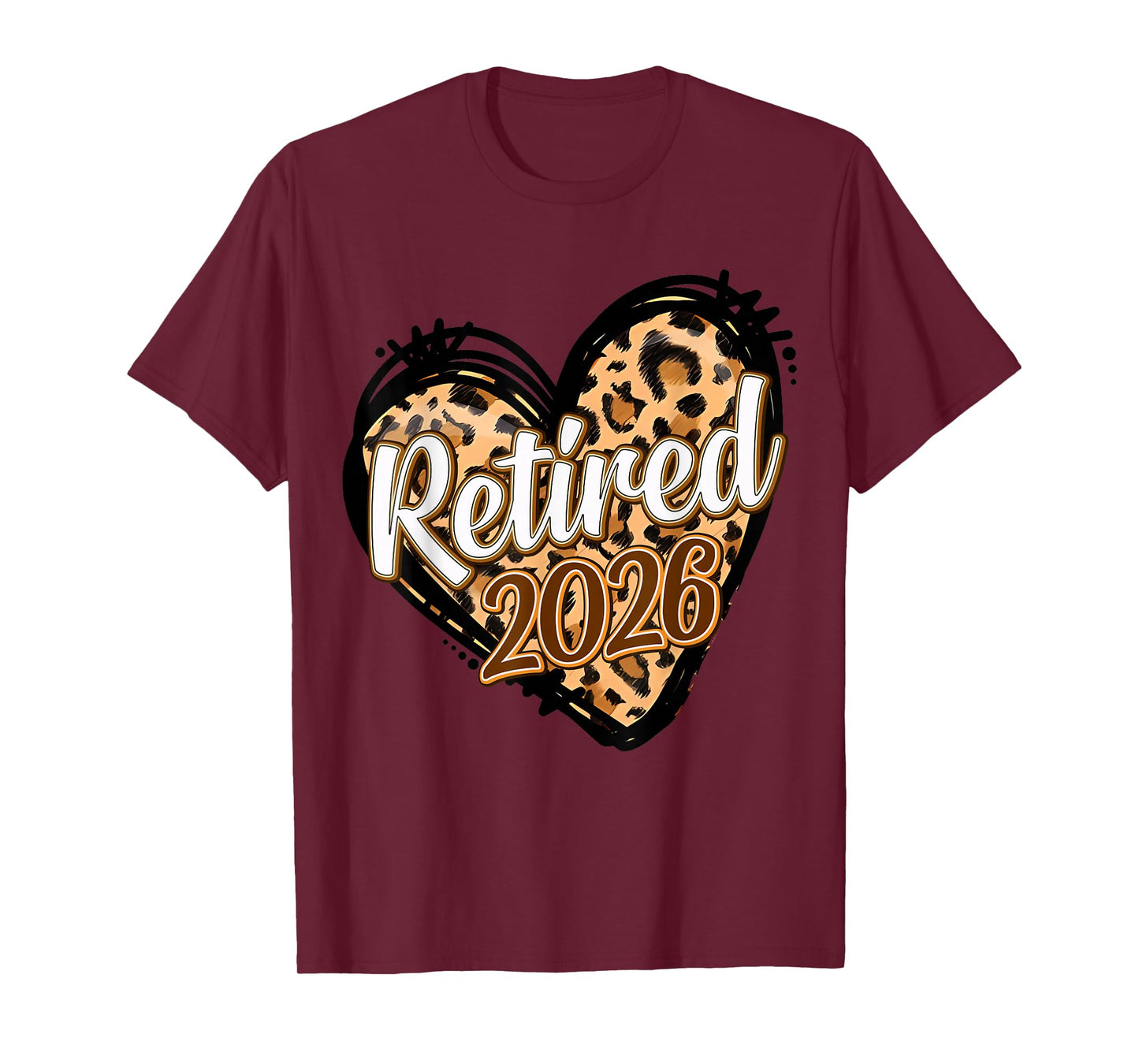 Retired Est 2026 Leopard Women Retirement Teacher Retire T-Shirt