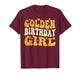 Golden Birthday Girl Era Women Kids Groovy T-Shirt