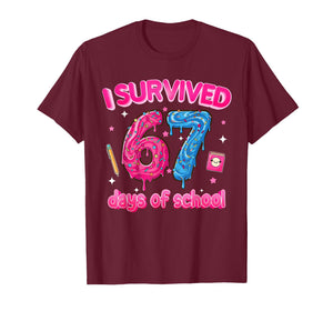 I Survived 67 Days of School Six Seven 6 7 Teacher 67 Days T-Shirt
