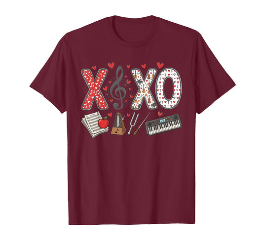 XOXO Musician Instrument Music Teacher Valentines Musician T-Shirt