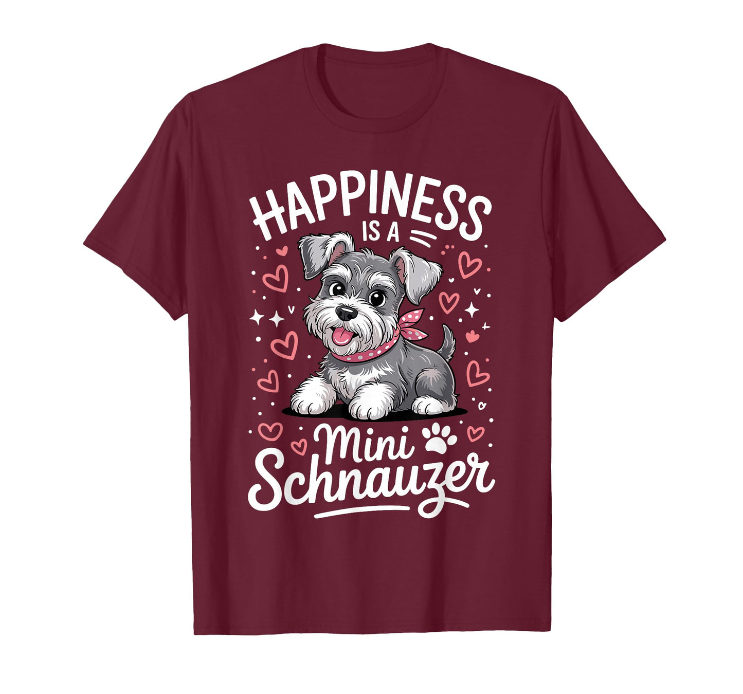 Funny Schnauzer Art for Men Women Kids Mini Schnauzer Lover T-Shirt