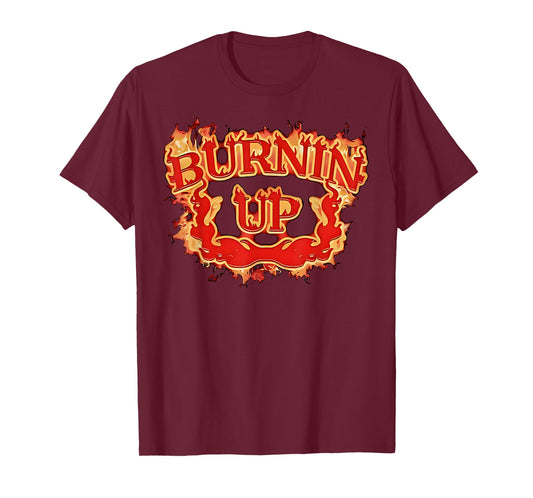 Burnin Up Flames Vintage T-Shirt