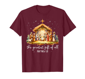 The Greatest Gift for All Christmas Nativity Jesus Christian T-Shirt