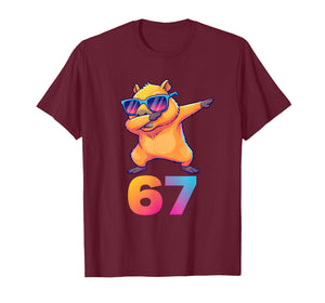 67 Capybara Six Seven Meme Animal Cool Capybara Dabbing Kids T-Shirt