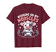 Funny Cow Lifting Weights Fitness Pun Art T-Shirt
