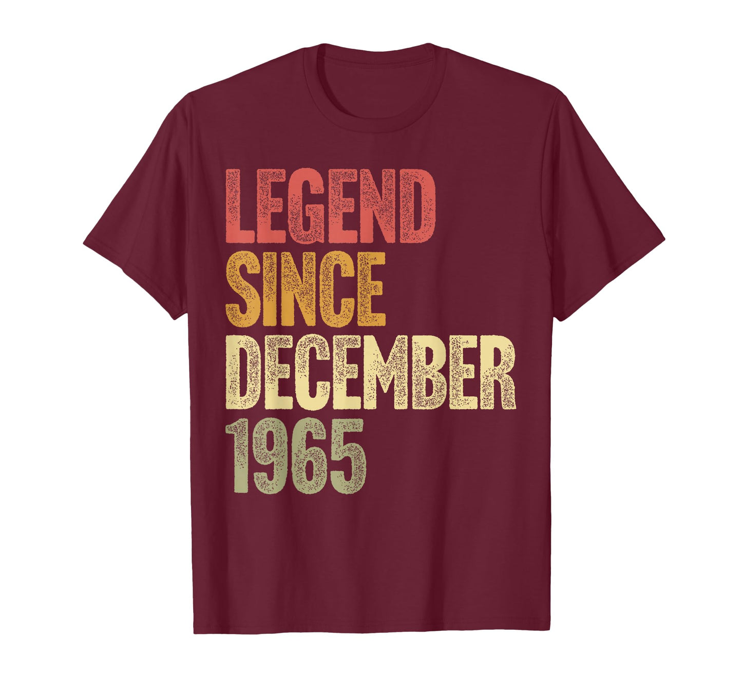 60 Year Old Legend Since December 1965 Retro 60th Birthday T-Shirt