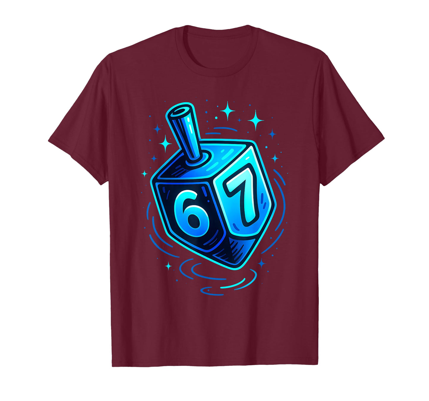 Hanukkah 67 Six Seven Meme Dreidel Menorah Chanukah Boy Kids T-Shirt