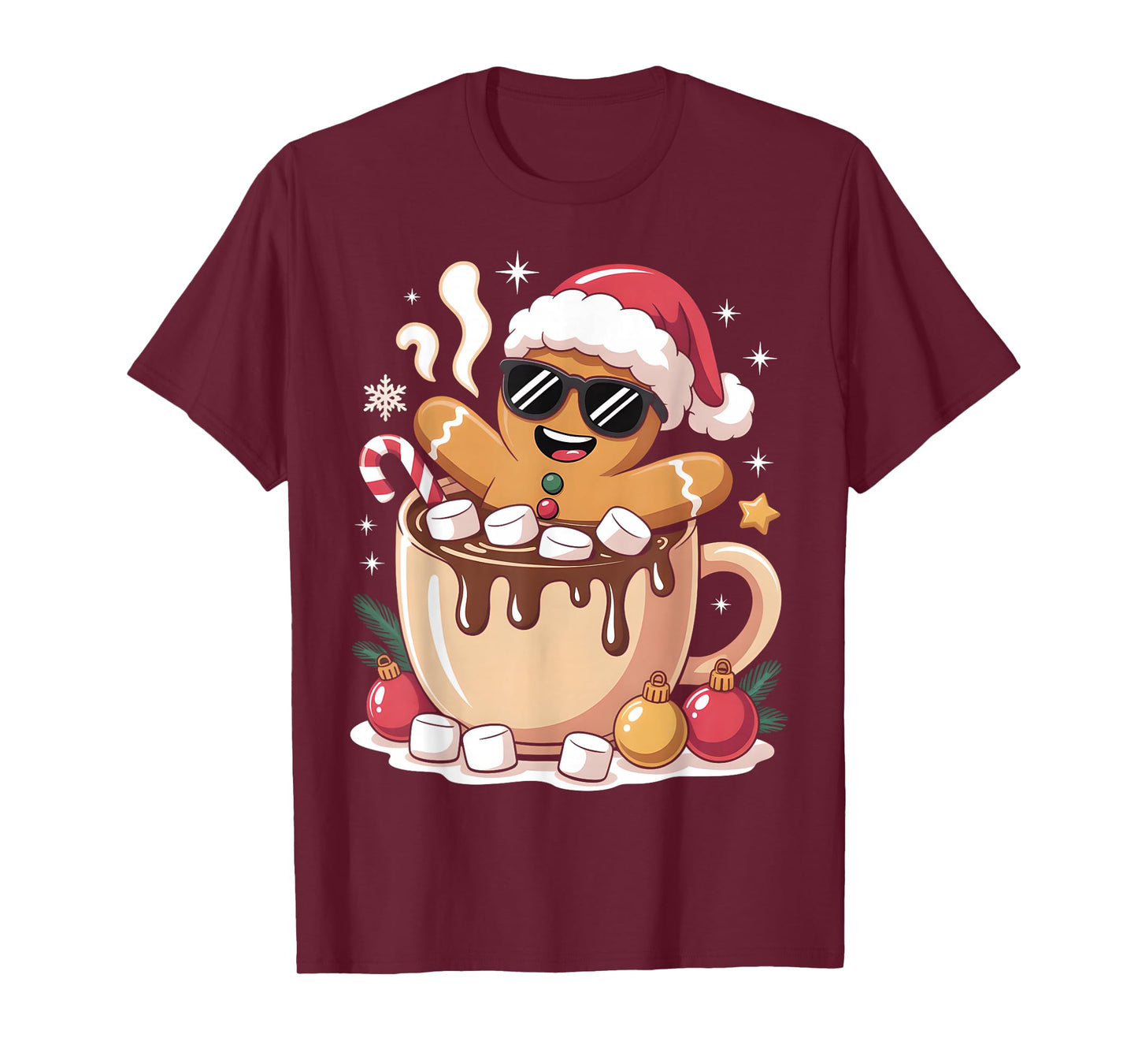 Gingerbreadman Christmas Cocoa Gingerbread Men Women Teens T-Shirt
