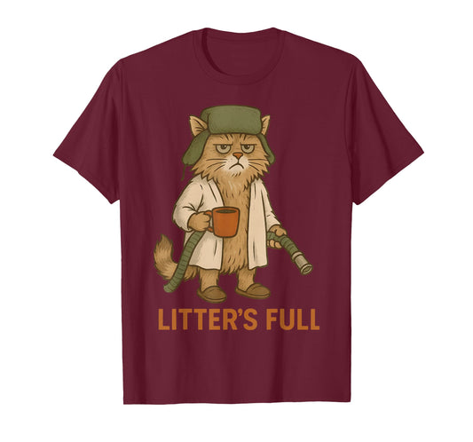 Funny Cat Litter's Full Christmas Cat Xmas Women Men Kids T-Shirt