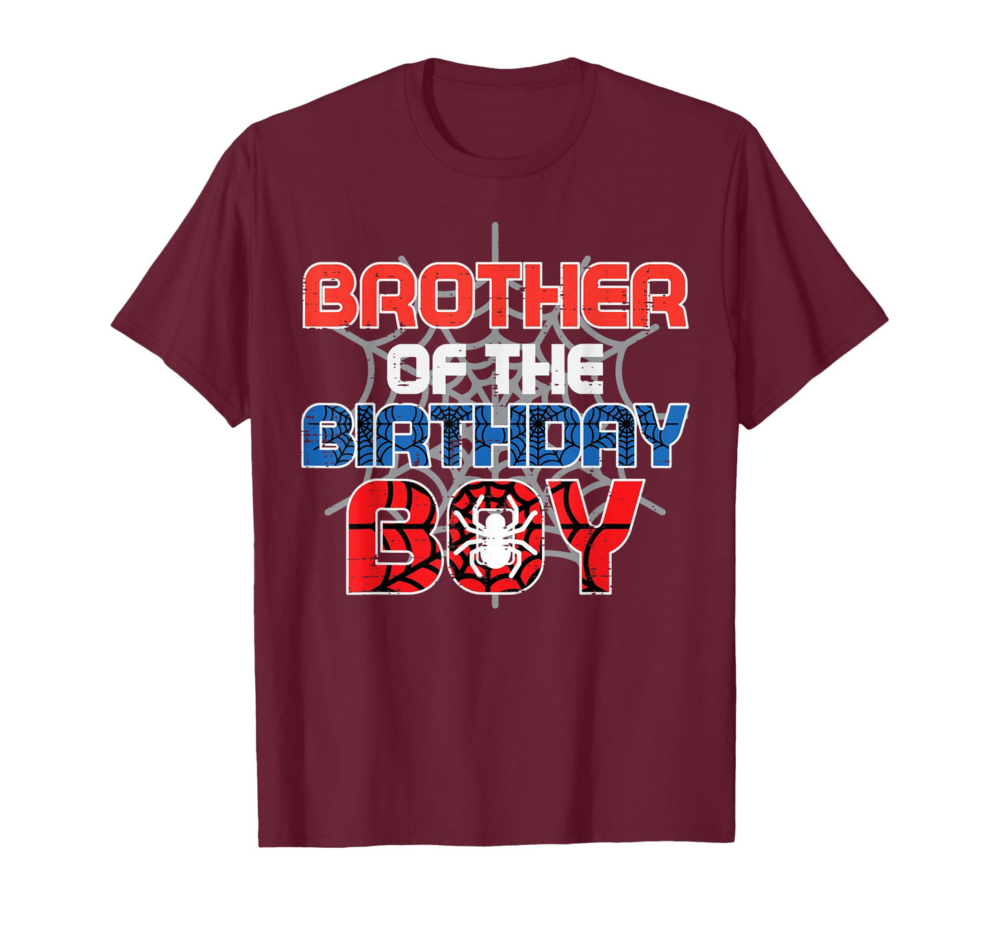 Brother of Birthday Boy Spider Family Bday Party Boys Kids T-Shirt