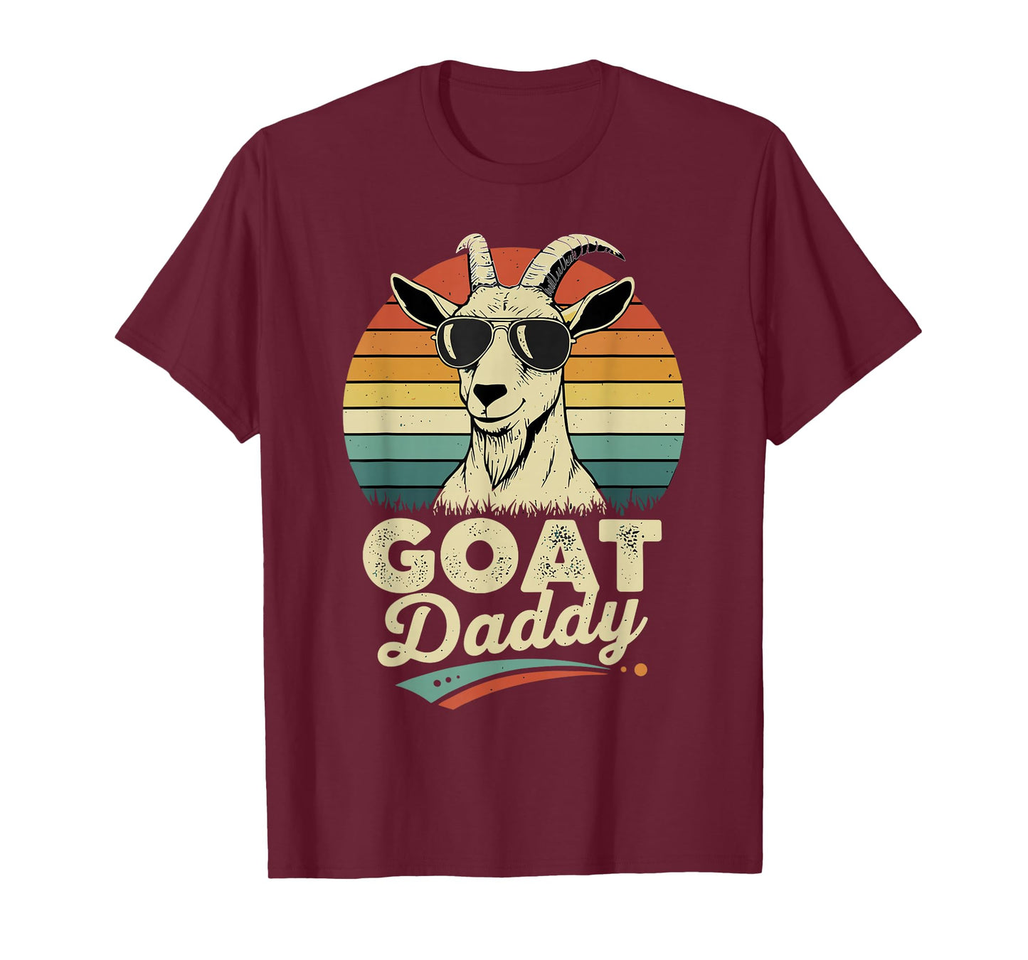 Goat Daddy Shirt Vintage Retro Goats Lover Men T-Shirt
