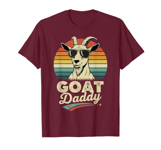 Goat Daddy Shirt Vintage Retro Goats Lover Men T-Shirt