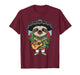 Mexican Sloth Sombrero Mariachi Guitar T-Shirt