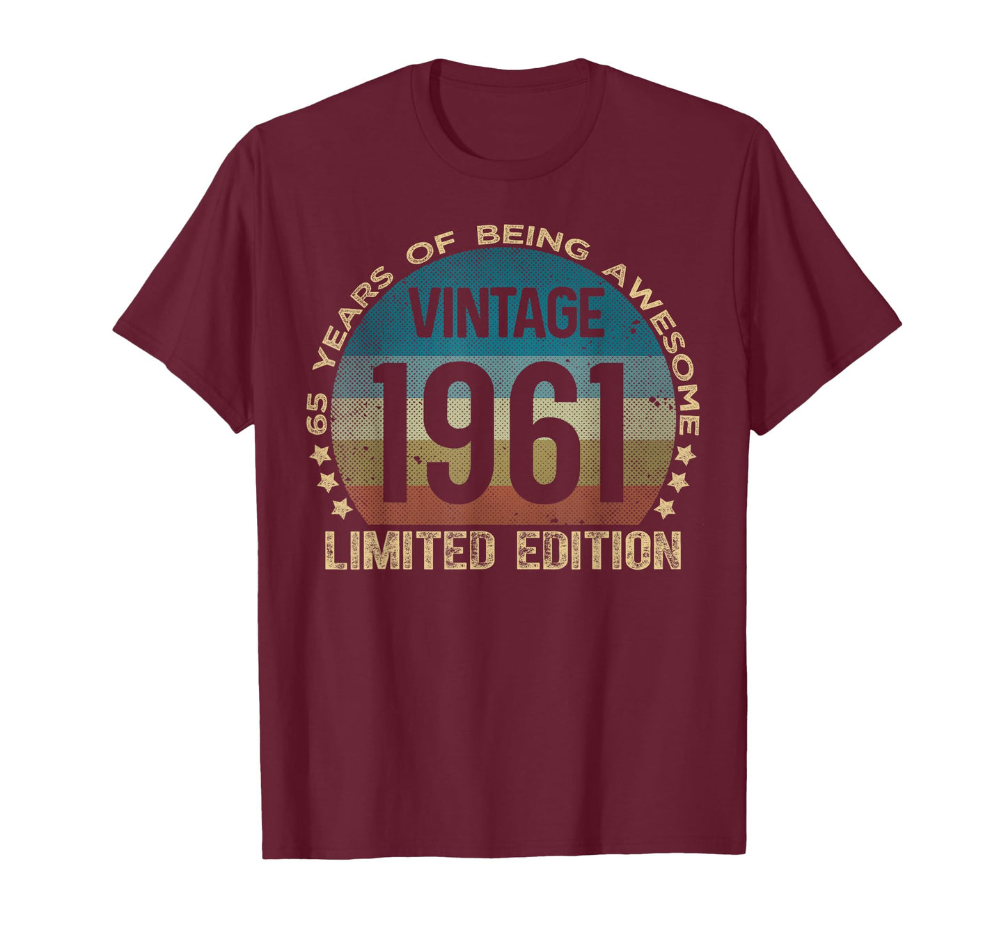 65 Year Old Gifts Vintage 1961 Limited Edition 65th Birthday T-Shirt